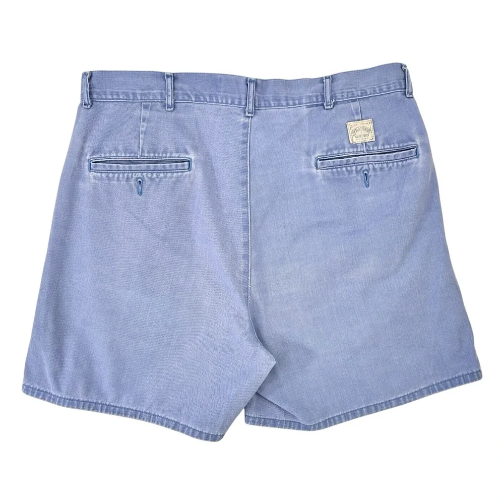 Polo Ralph Lauren RARE Vintage Made in USA Blue Cotton Shorts sz 34
